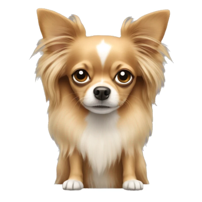 Dog chihuahua with long hair  sticker