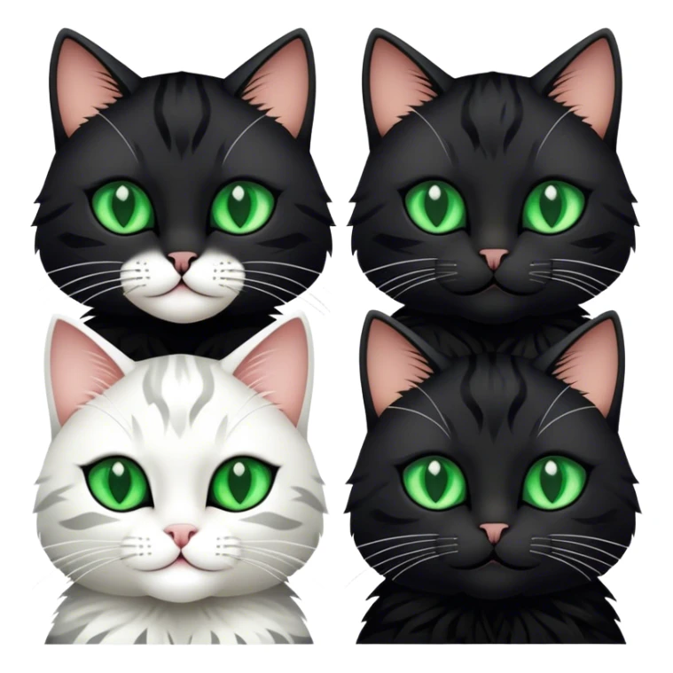 four rock star cats dressed in black sticker