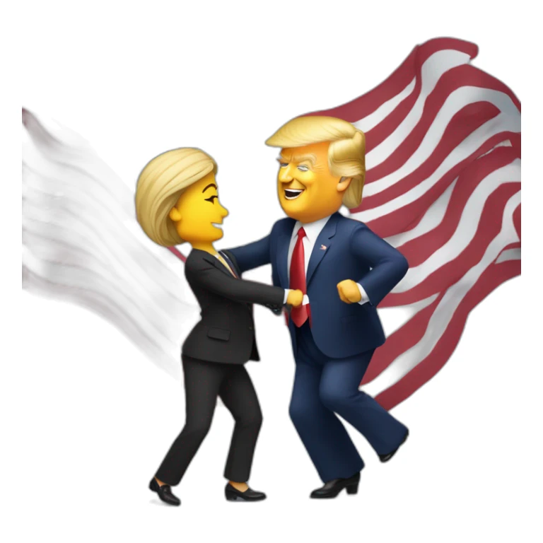 Trump qui danse avec Bob Lennon  sticker