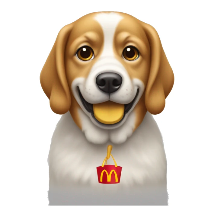 Un chien enployer de McDonald's sticker