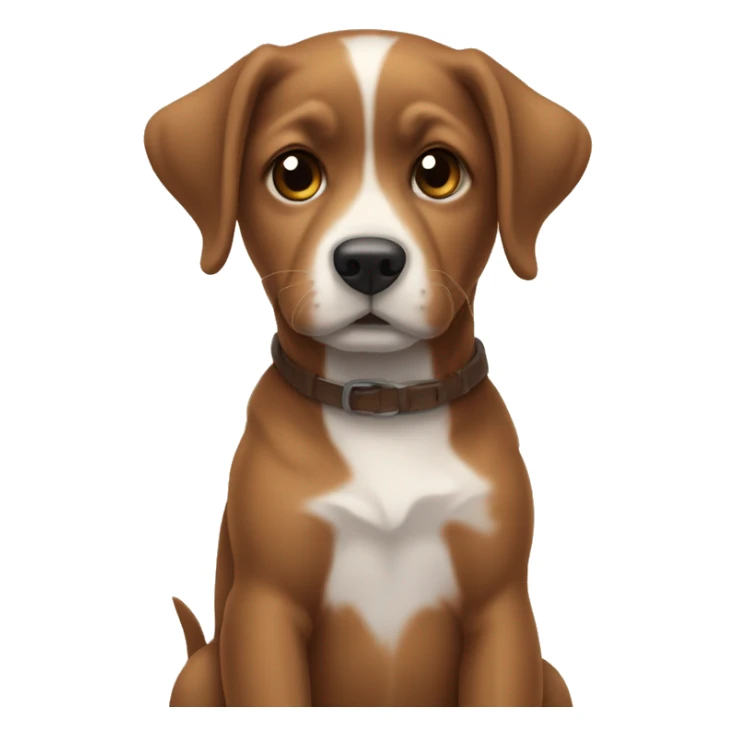 crie um emoji de um cachorro caramelo sticker