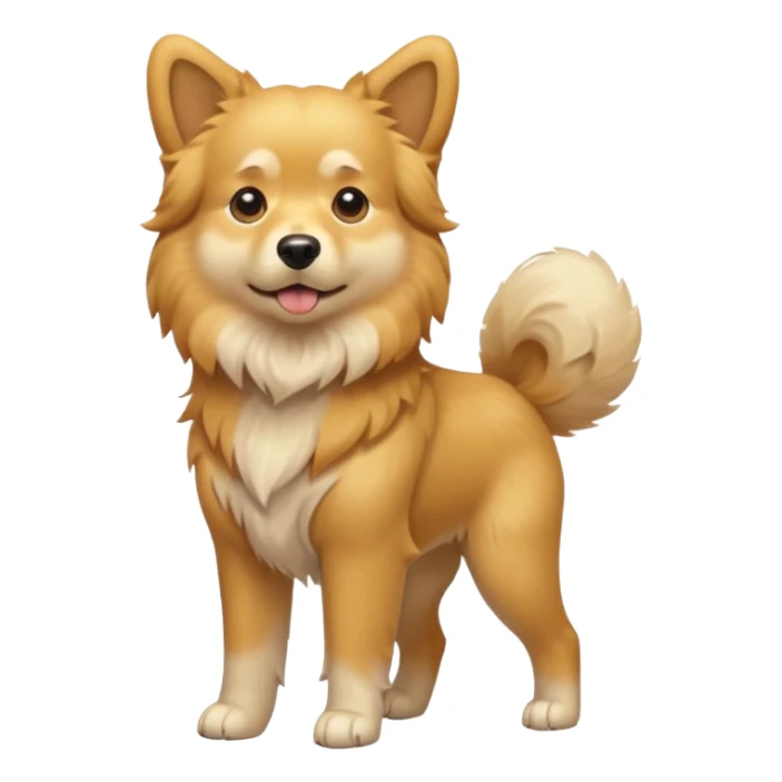full body of golden dog, front view sticker