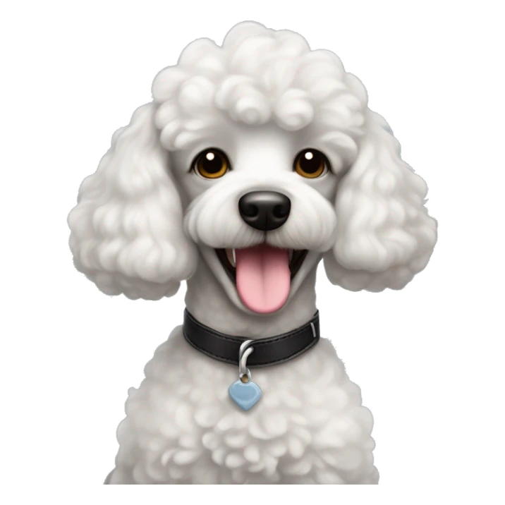 cachorrita french poodle de pelo negro muy corto sonrriendo sticker