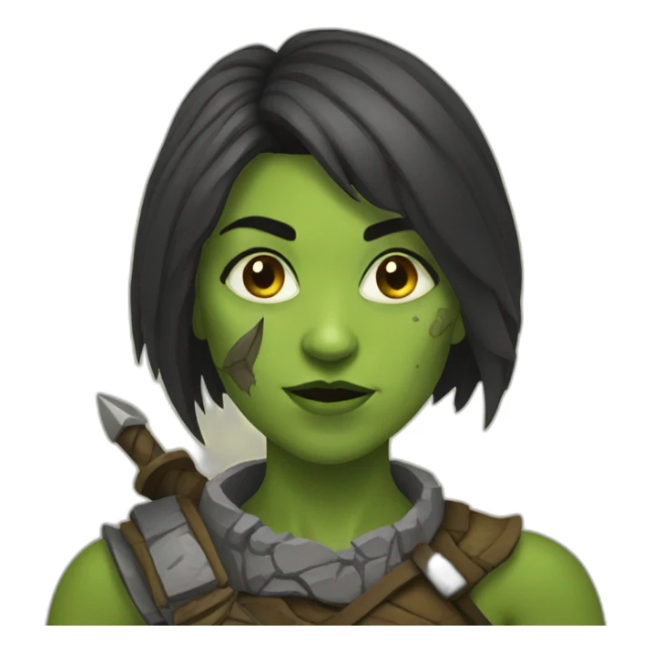 orc warrior woman sticker