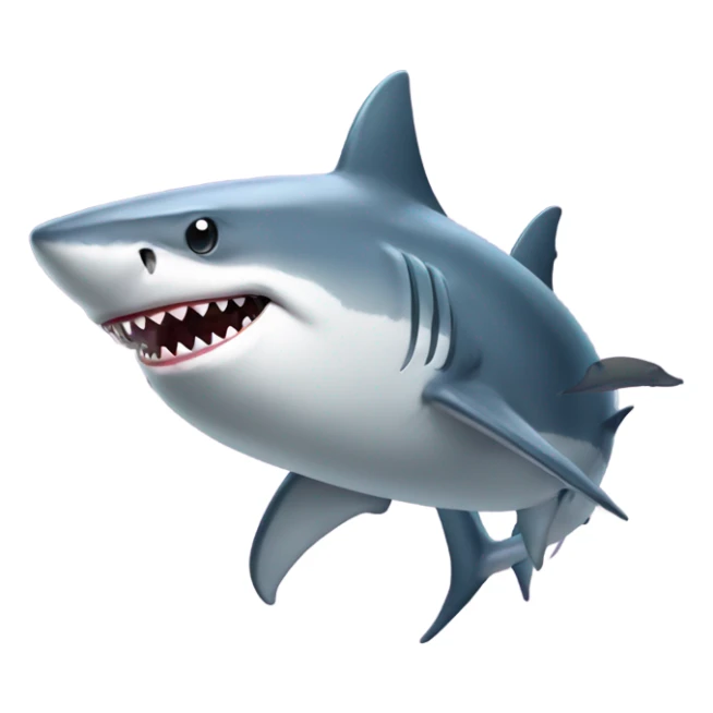 Shark with a top hat holding a fish  sticker