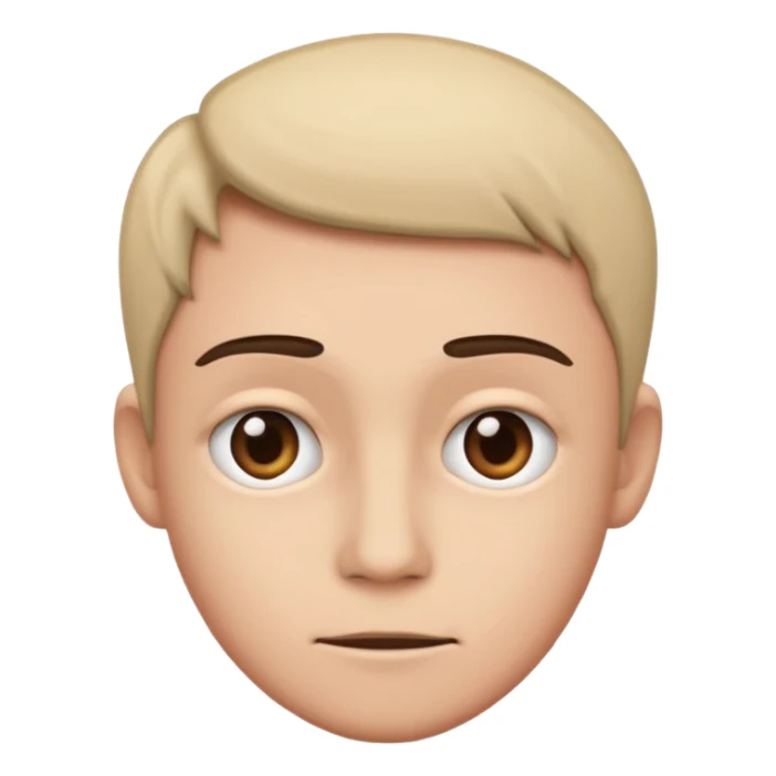 Um rosto olhando pro lado em forma de irônia sticker