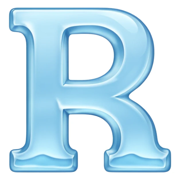 The picture shows a huge ice letter "A" sticker