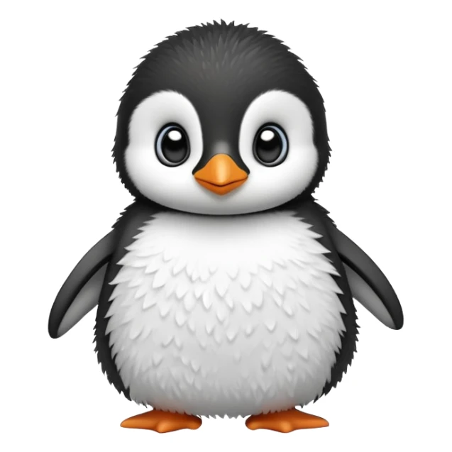 Cute baby penguin with big eyes waddling sticker