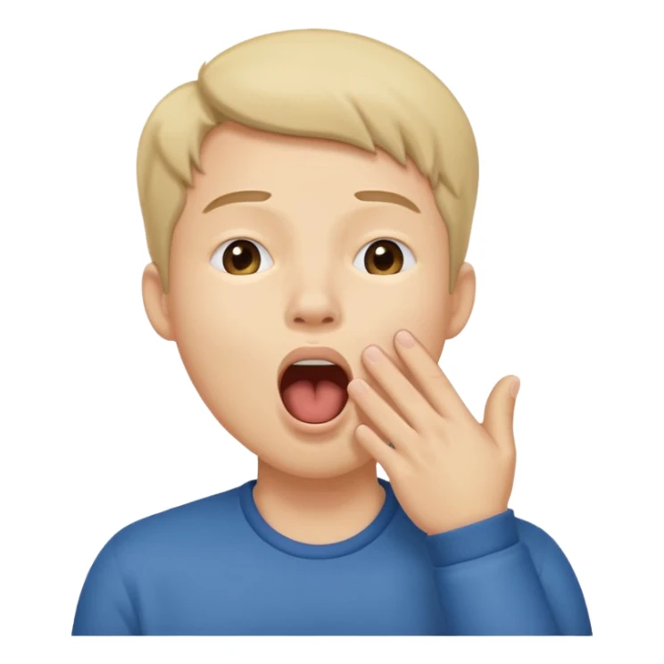 People Yawning with Hand on Mouth sticker