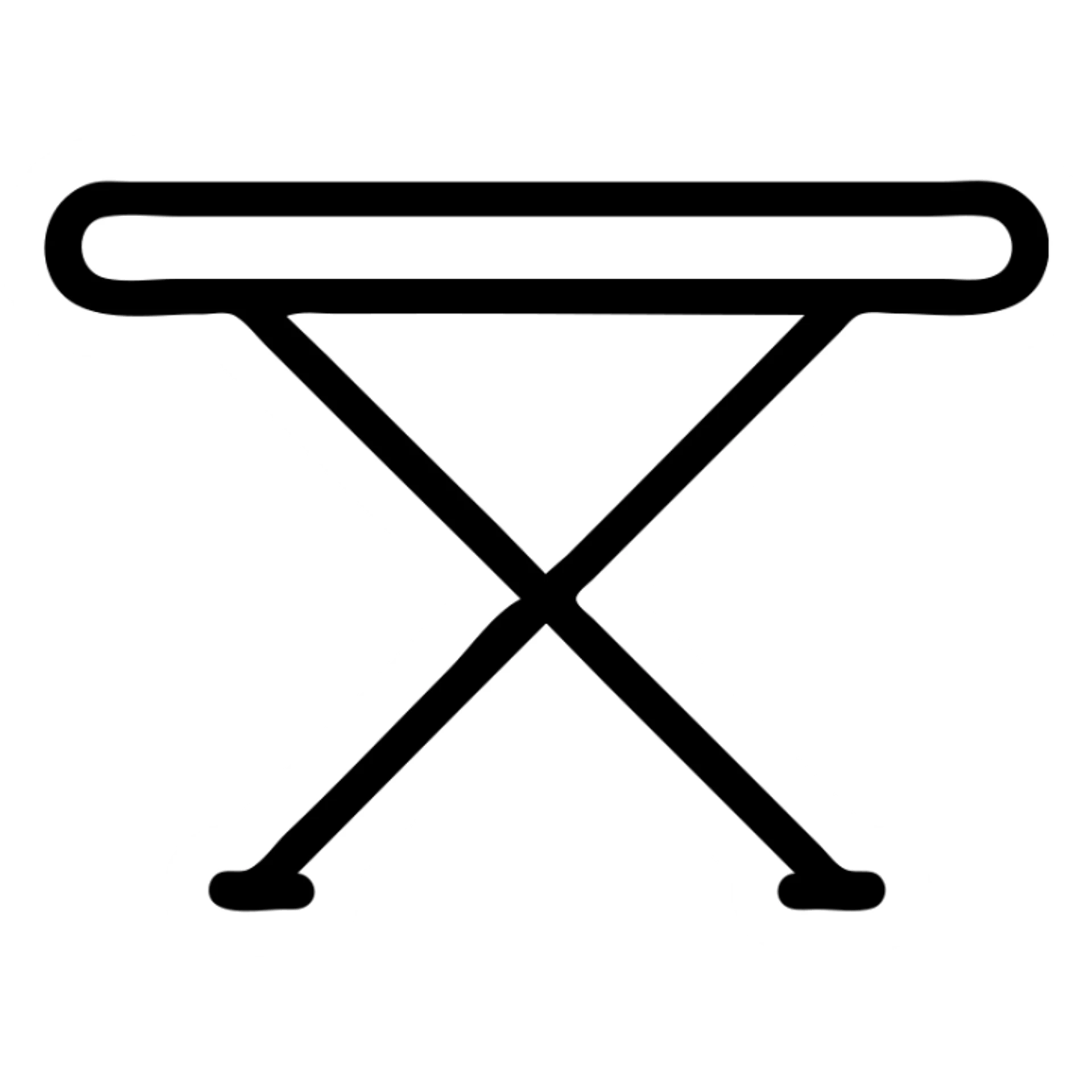 ironing board, clean and simple, icon style, minimalistic line art sticker