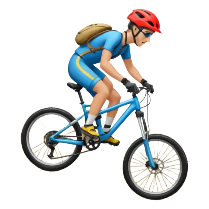 Bicicleta downhill , ciclista montado, montaña sticker