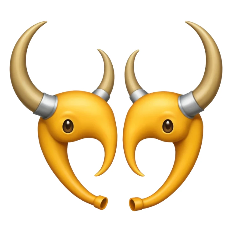 a pair of horns sticker