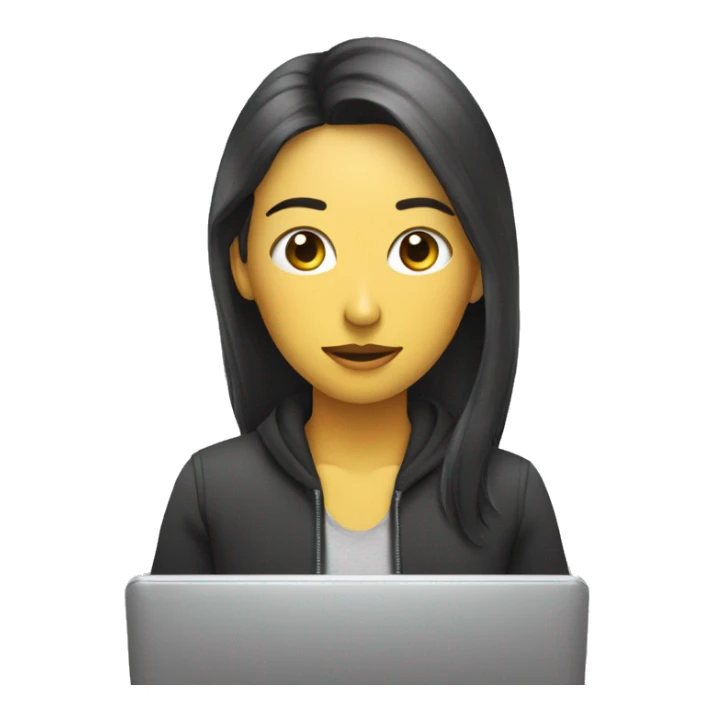 una persona sentada biendo la compu sticker