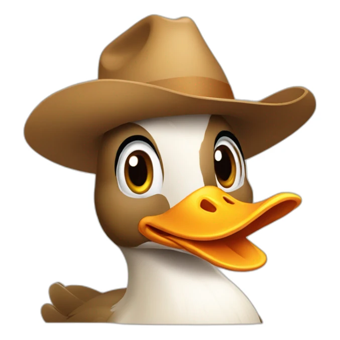 Goose goose duck with cowboy hat sticker