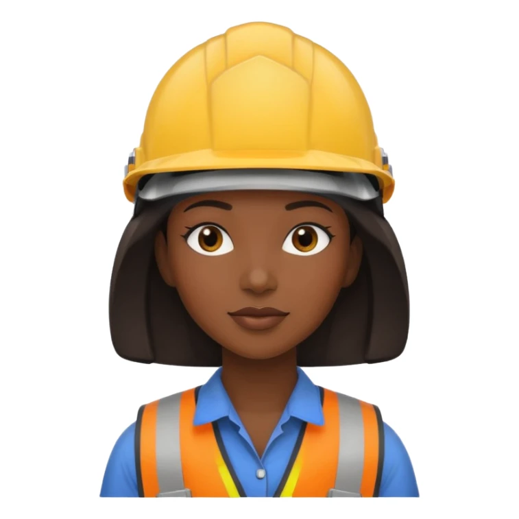 black woman wearing safety helmets sticker