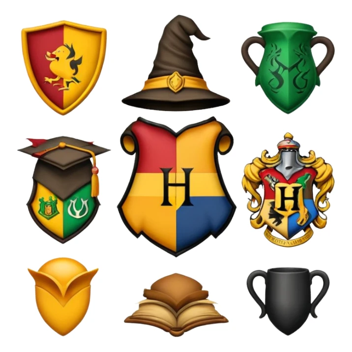 Make emoji of the Howarts house logos. sticker