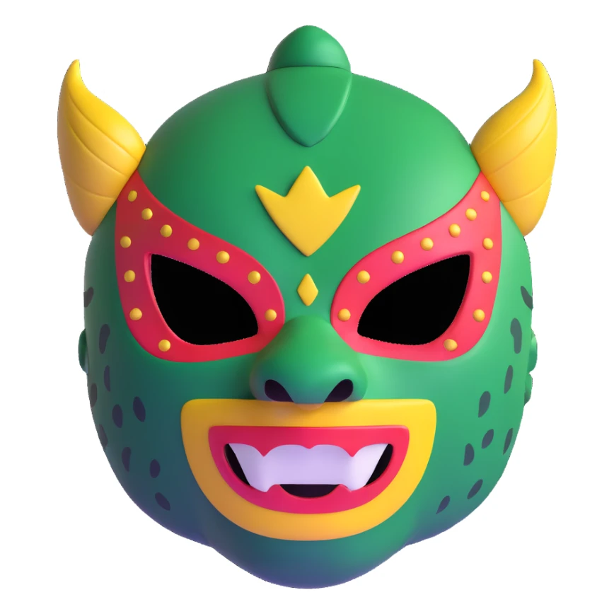 Louisiana themed luchador mask with alligator design and bayou elements sticker