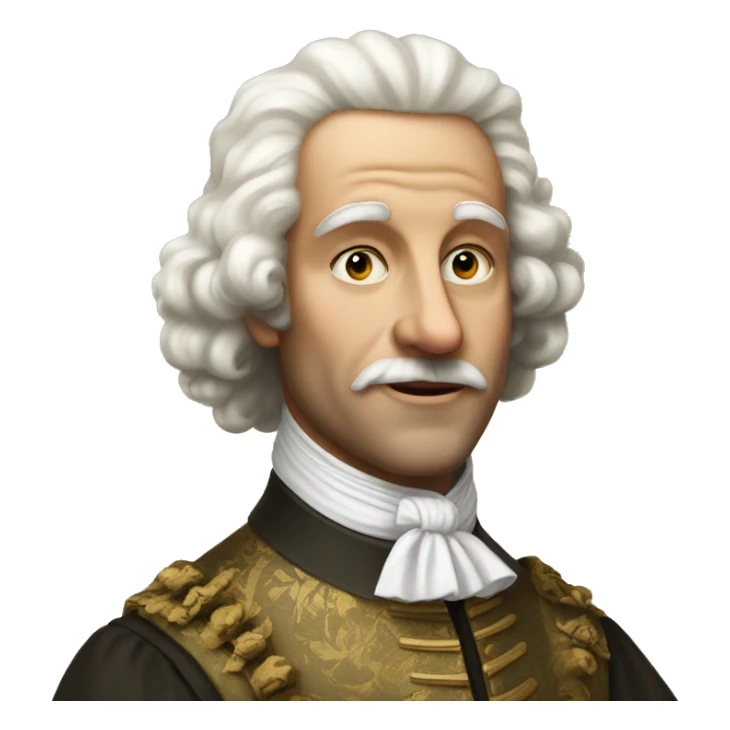 white aristocrat XVII century sticker