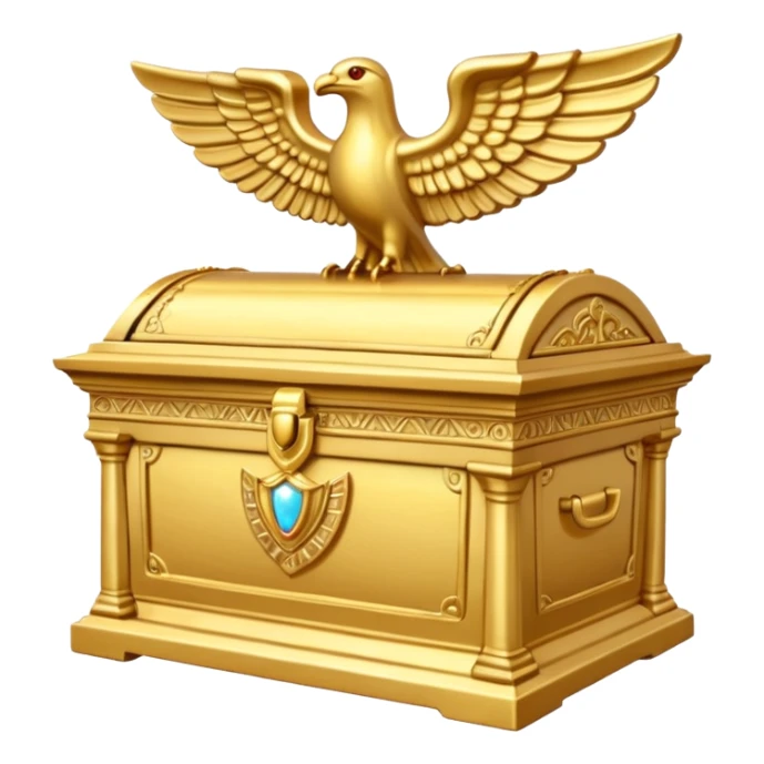 Ark of the Covenant, lid slightly open with divine light sticker