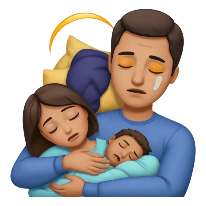A man holding a sleeping woman in his arms whilst crying  sticker