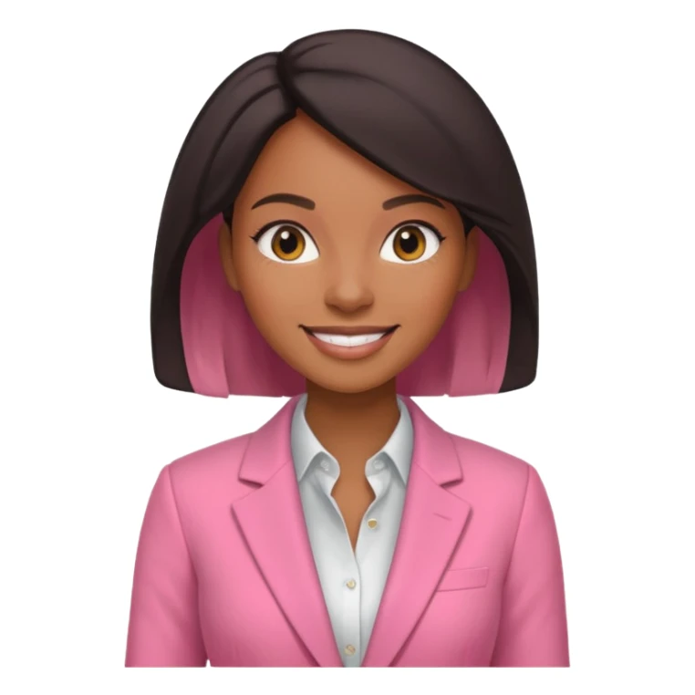 Black business woman in pink sticker