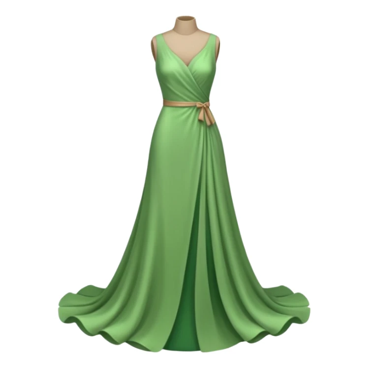 dress mannequin with green dresss sticker