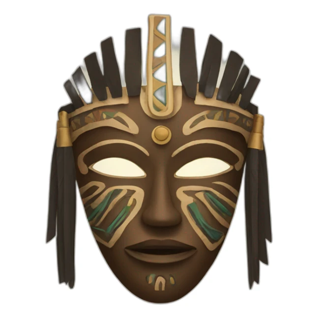African mask sticker