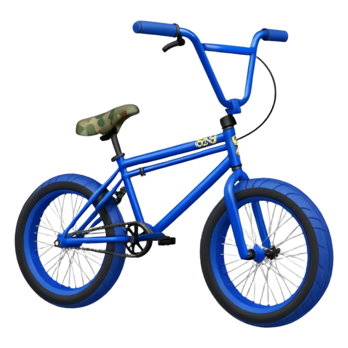 Royal blue colony bmx with camo tyres sticker