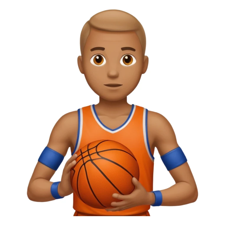 k man holding basketball ball sticker