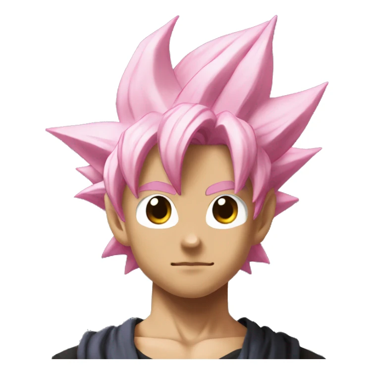 goku black with pink hair and earring sticker