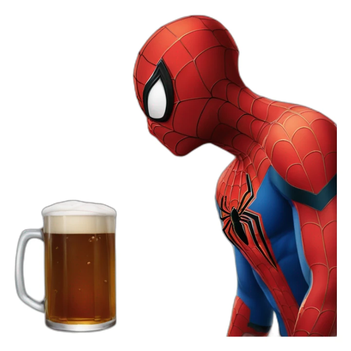 Spider-Man qui boi une bière qui s’appelle Thibaut  sticker
