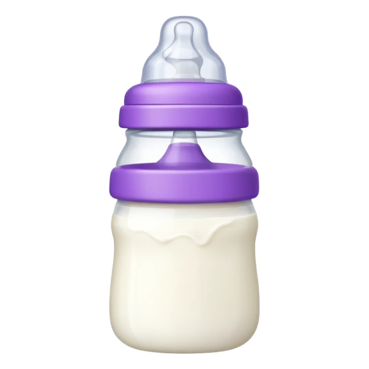 baby bottle white and purple sticker