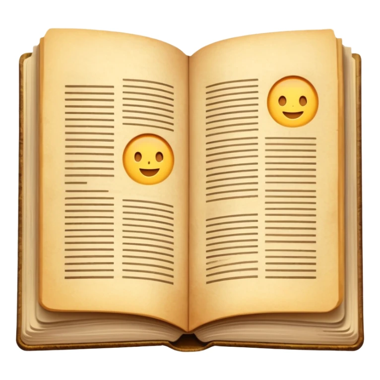 open book with readable pages sticker