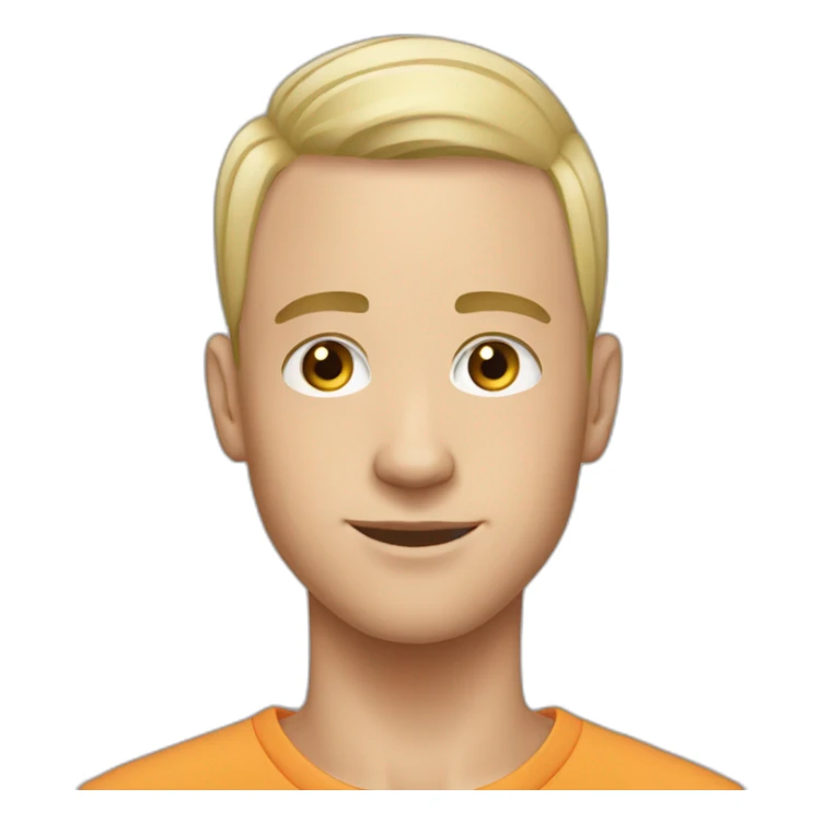 21 year old white guy with cropped hair sticker