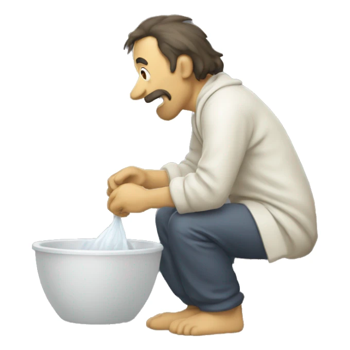 Homère qui fait la vaisselle sticker