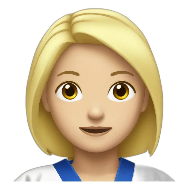 judoka-girl-blond-short hair sticker