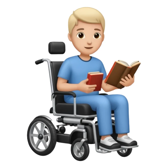 person in motorizeds wheelchair sticker