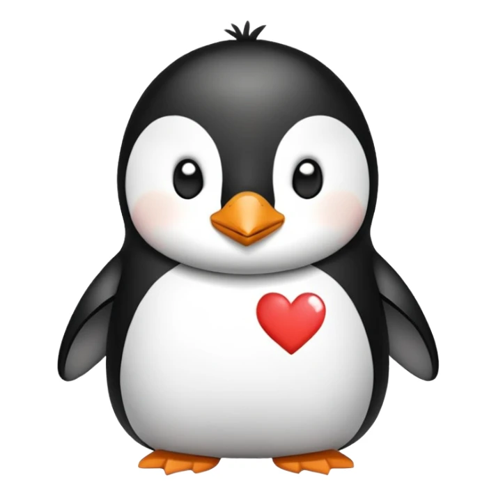 A penguin with a I love sunghoon shirt  sticker
