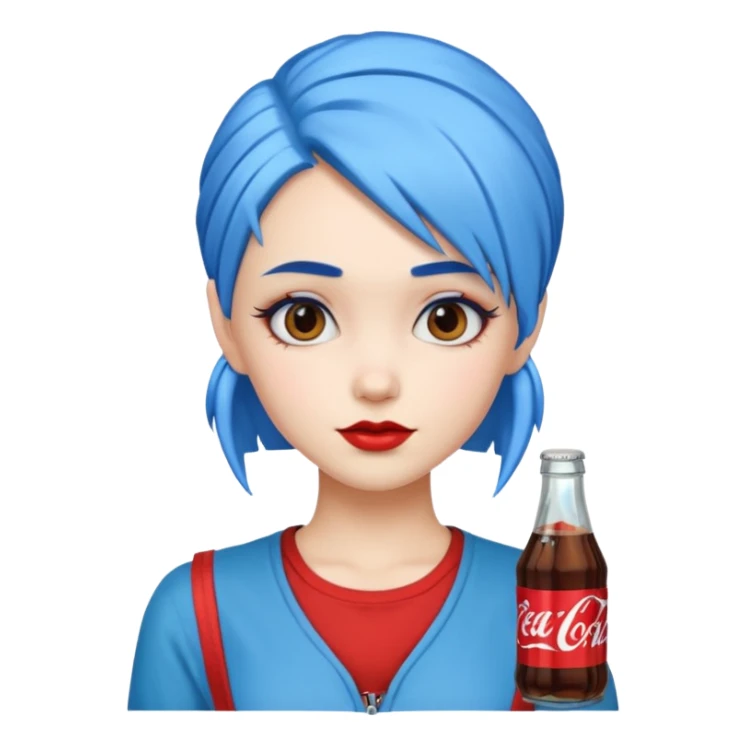 Nuka Cola Girl blue hair sticker