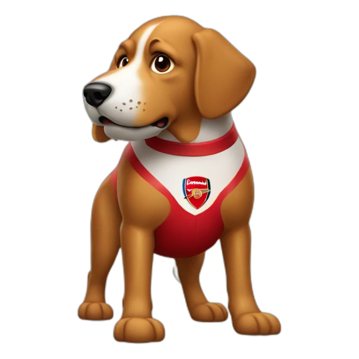 Arsenal football club giant dog sticker