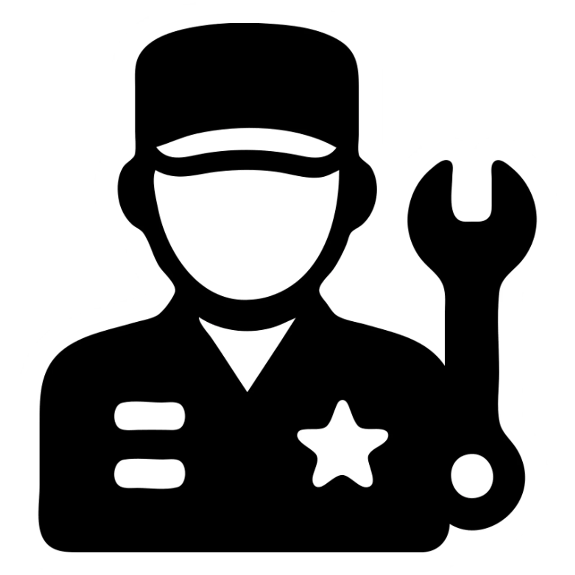 A technician in military uniform sticker