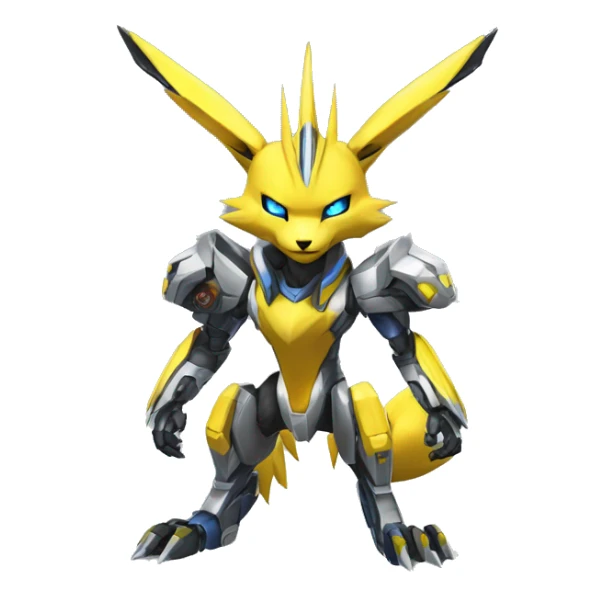 Renamon-Jolteon-Zeraora-medabot-mecha full body sticker