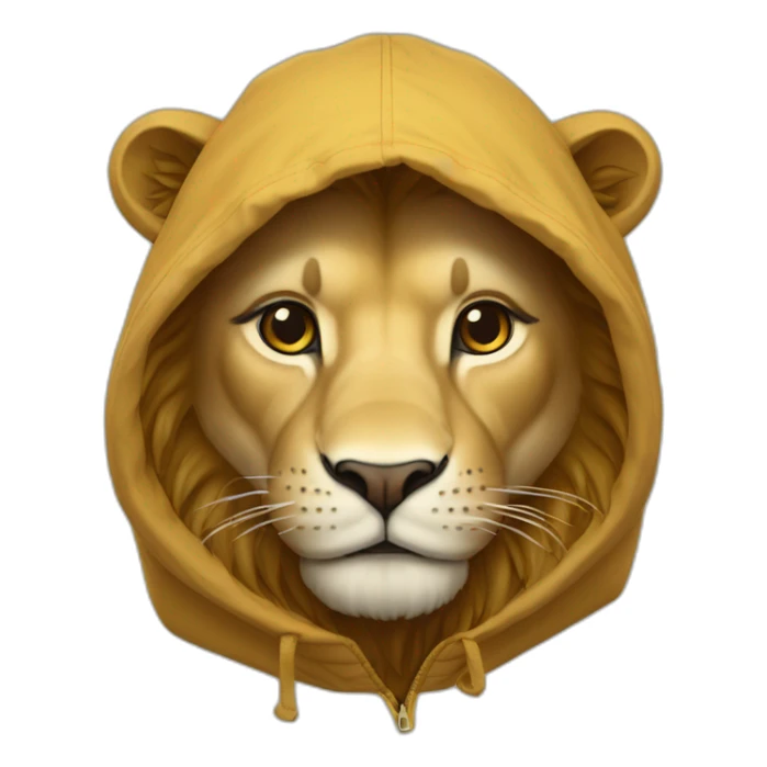 Lion avec un cagoule sticker