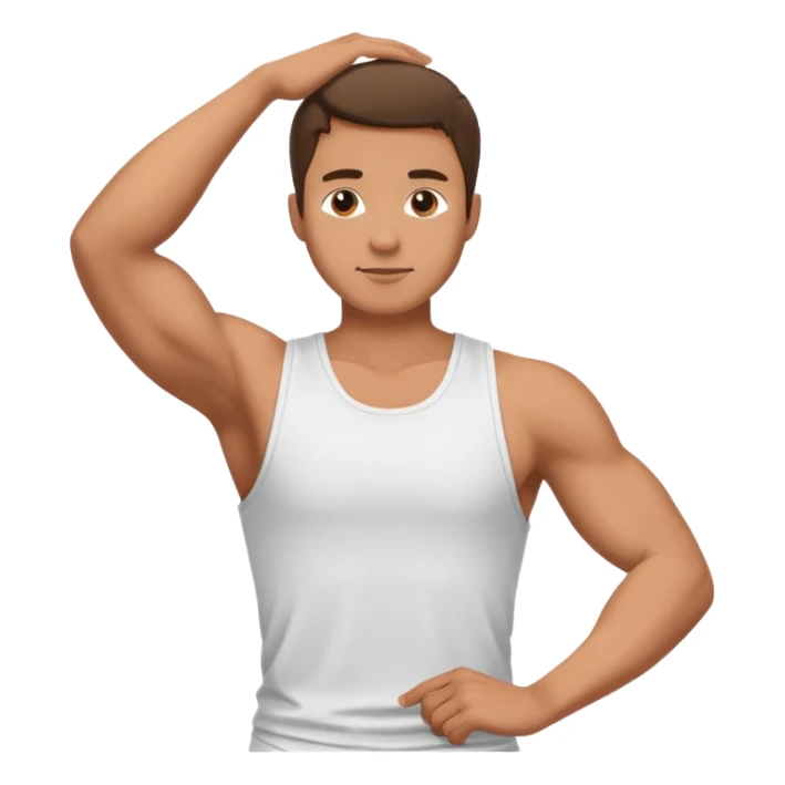 Hombre haciendo estiramientos sticker