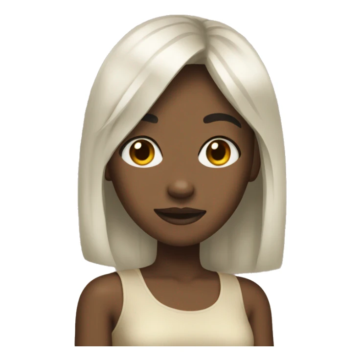 black girl with blone bangs sticker