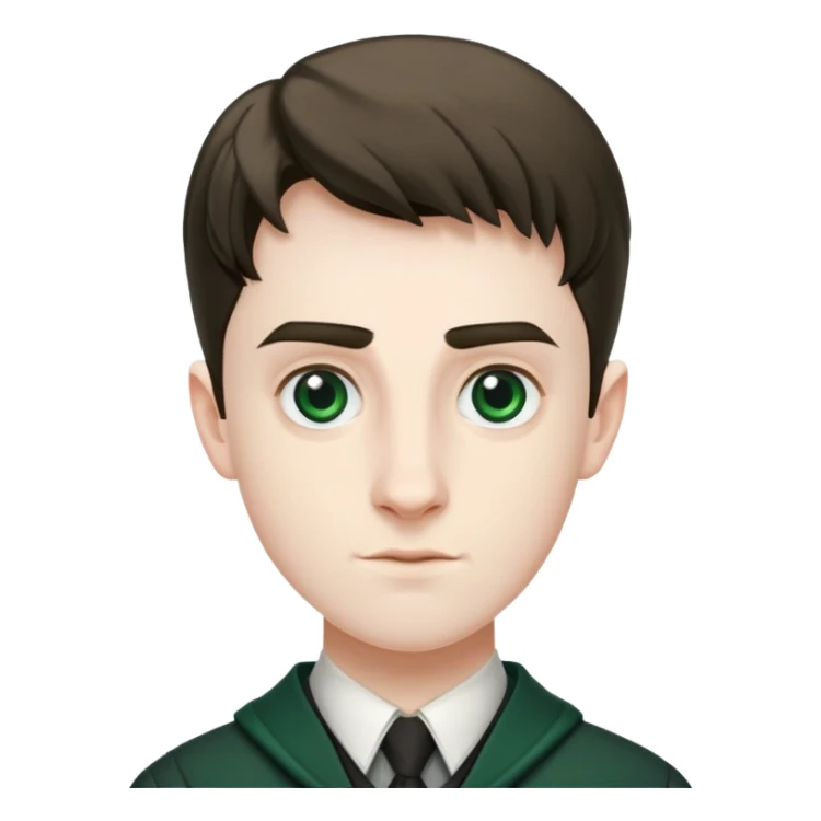 Theodore Nott in harry potter, wear hogwarts slytherin uniform sticker