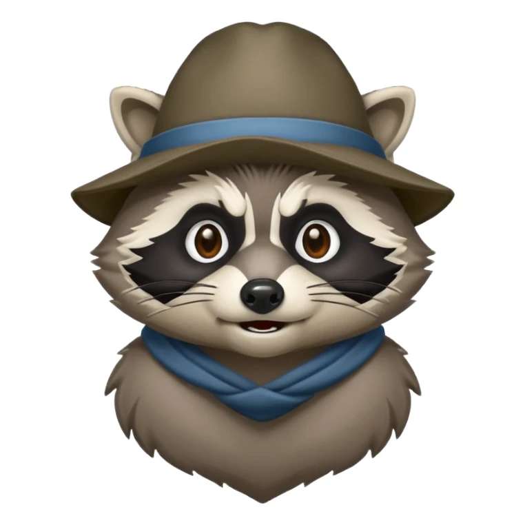 Aggressive Raccoon bandit with Bernie hat sticker