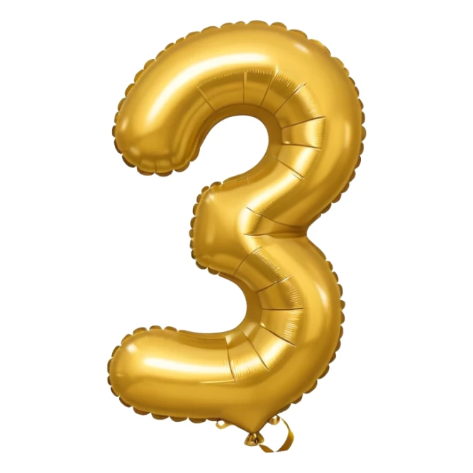 the number one 1 in gold balloons sticker