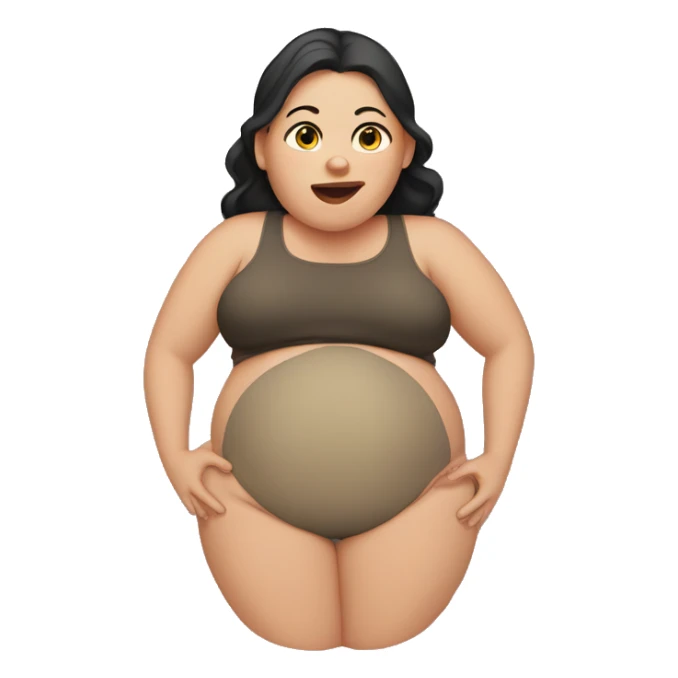 Overweight pregnant  sticker