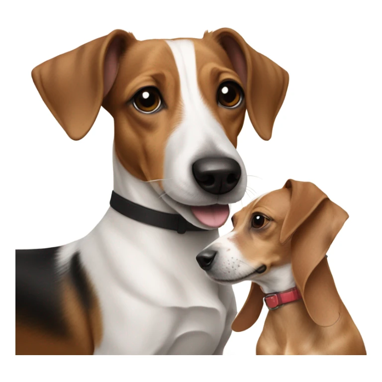 A jack Russell and a Dachshund sat next to each other sticker